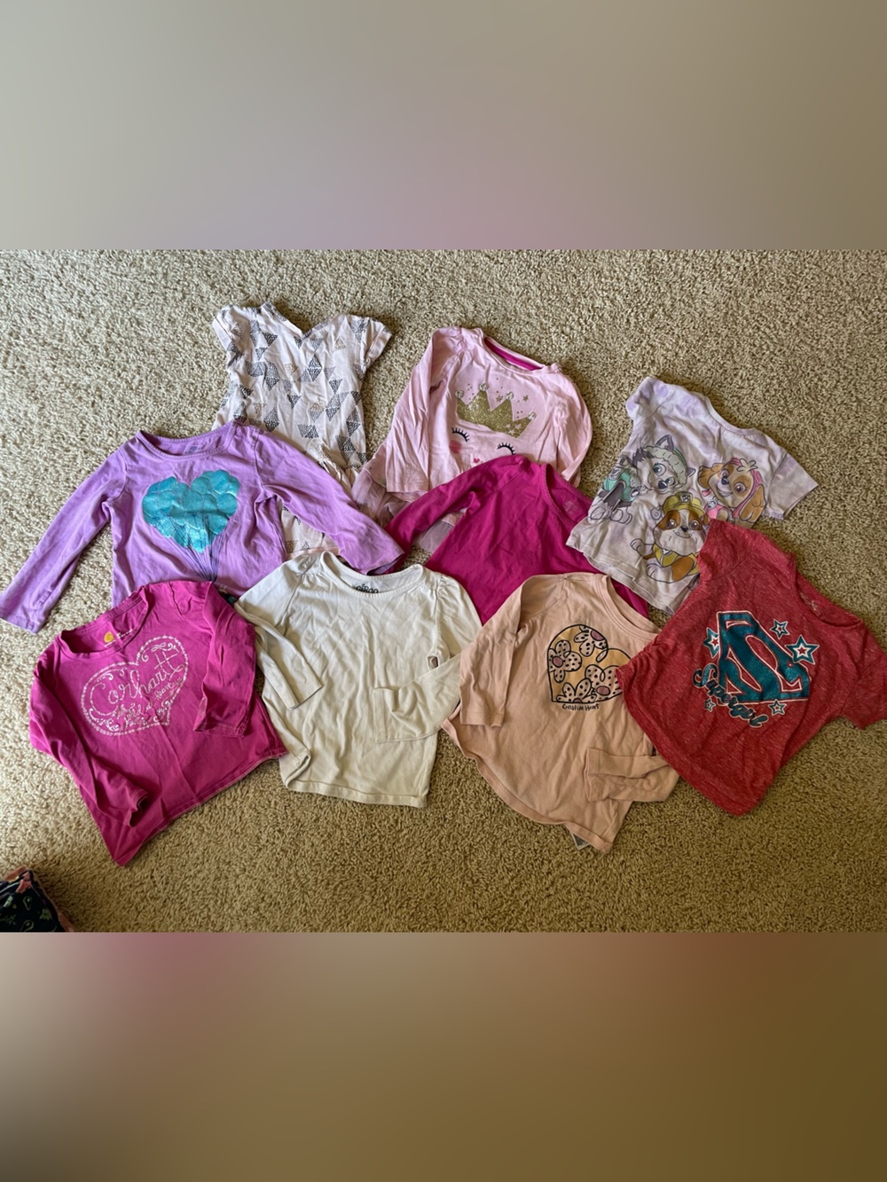 9 pieces 3T girls tops lot
